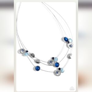 Affectionate Array Blue Necklace Wire Fashion Jewerly Paparazzi